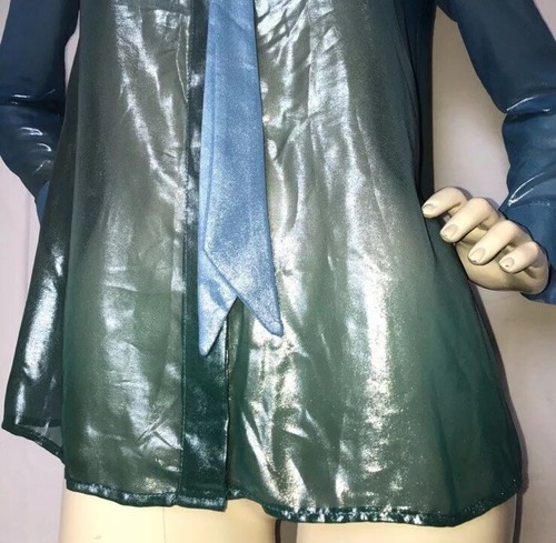 Imperial Shimmering Blue Green Blouse S - photo 5