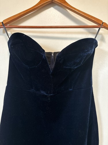 Asos Velvet V Plunge Femme Fatale Holidays Dress $173 UK10 US 6 - photo 3