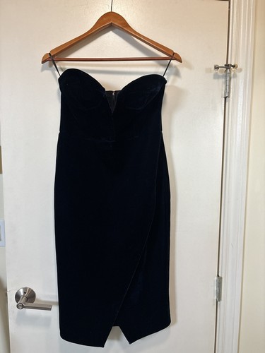 Asos Velvet V Plunge Femme Fatale Holidays Dress $173 UK10 US 6 - photo 5