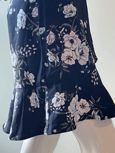 Streetwear Society Black and Light Pink Floral Print Skirt Ruffl - photo 3