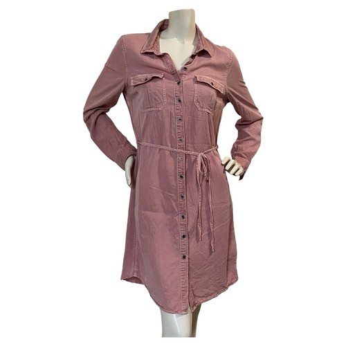 Parasuco Jeans Light Pink Belted Shirt Dress M - photo 3