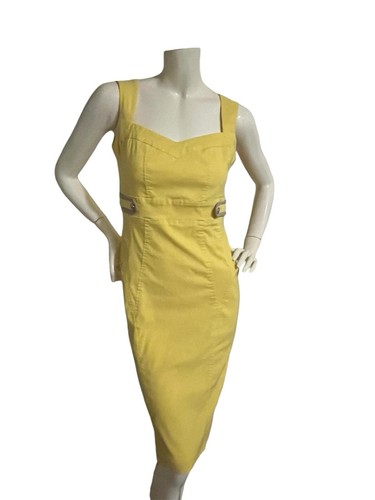 Star By Julien McDonald Buttercup Yellow Stretchy Pencil Dress U