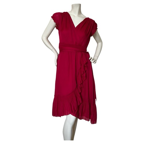 Coast Cherry Red Ruffle Tiered Dress US 8