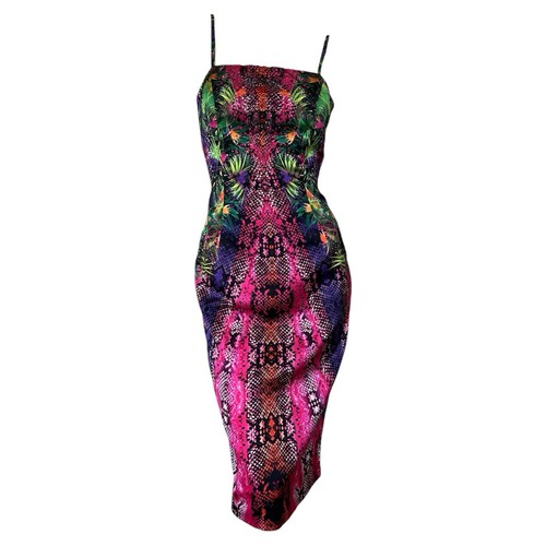 Genese London Tropical Crystal Embellished Snake Print Dress - photo 3