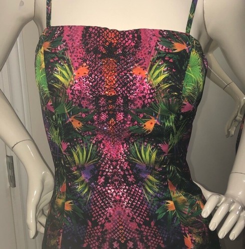 Genese London Tropical Crystal Embellished Snake Print Dress - photo 2