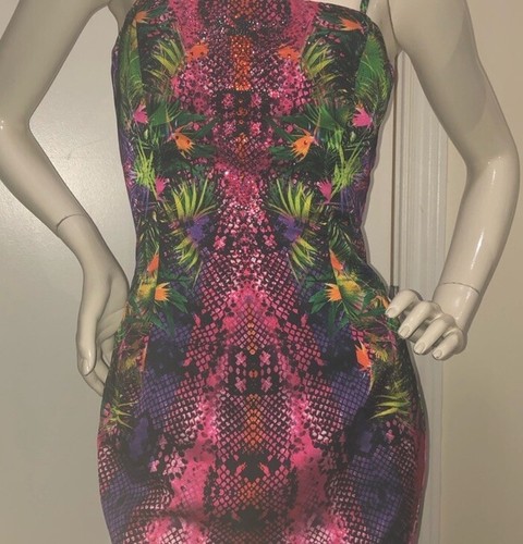 Genese London Tropical Crystal Embellished Snake Print Dress - photo 4