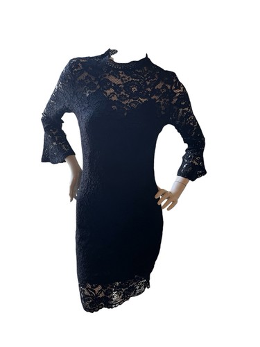 Black Lace Dress 3/4 Sleeves US 8