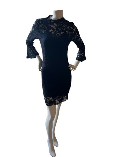 Black Lace Dress 3/4 Sleeves US 8 - photo 2