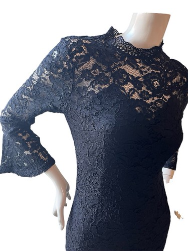 Black Lace Dress 3/4 Sleeves US 8 - photo 4