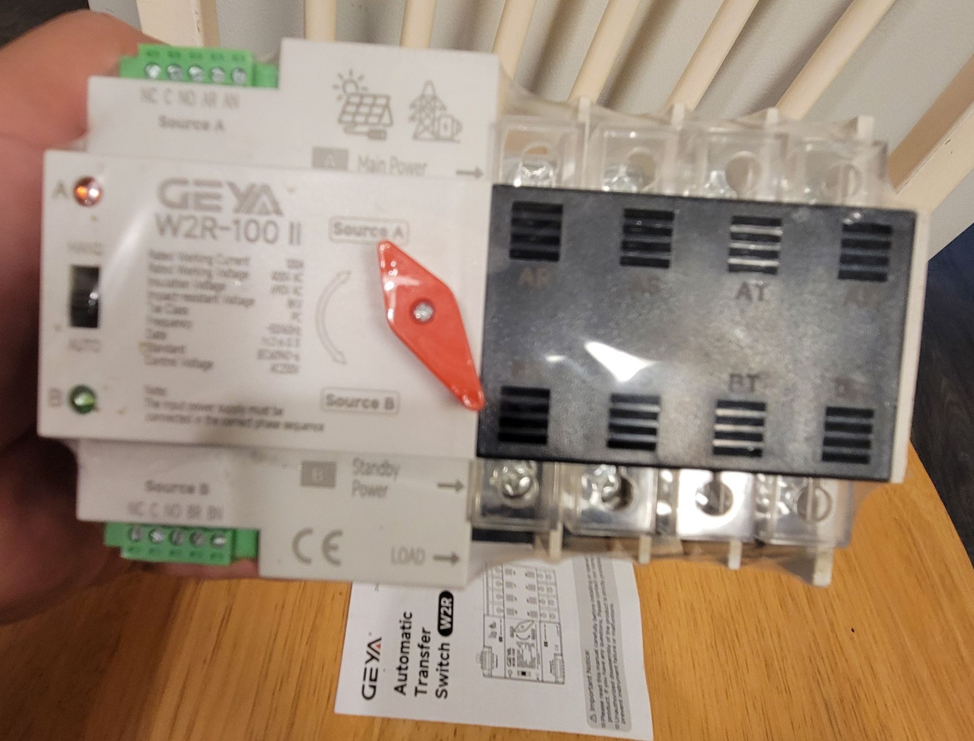 GEYA ATS PC Dual Power Automatic Transfer Switch 4Pole 100A - photo 2