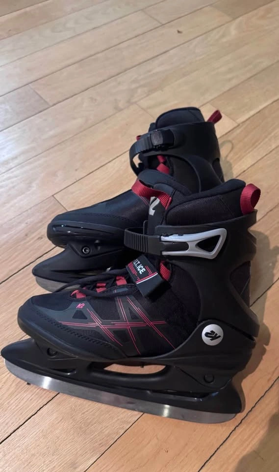 Gently used K2 Fit Ice skates with hockey blades - photo 2