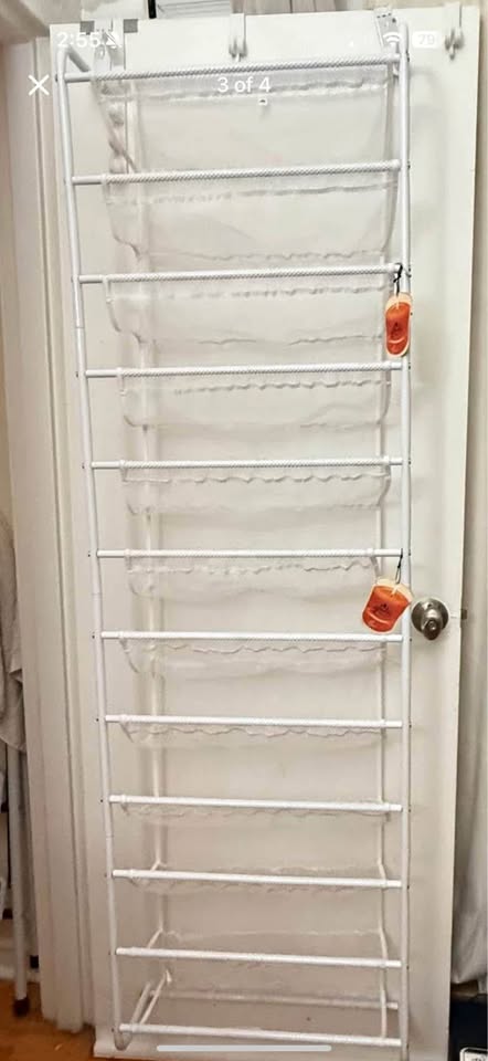 Shoes storage rack hanging on the door