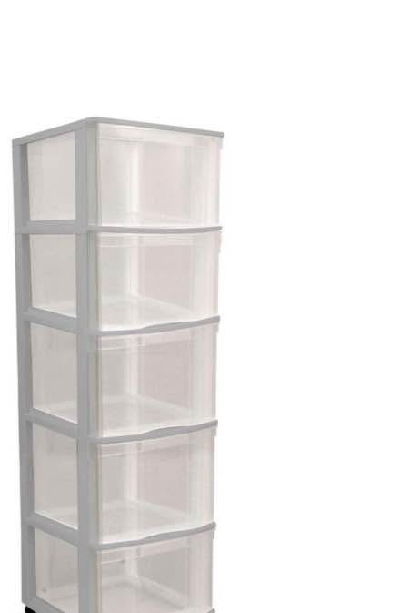 Plastic storage bin with 5 drawers - photo 4