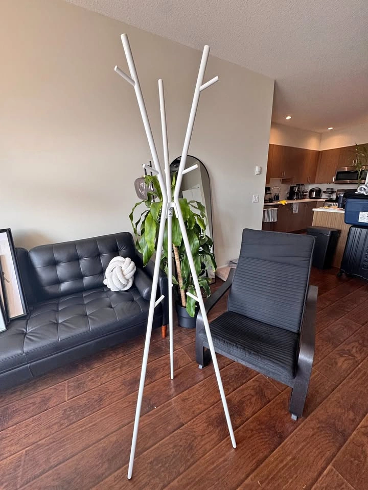 Modern White Tree Coat Rack | Entryway Hall Stand