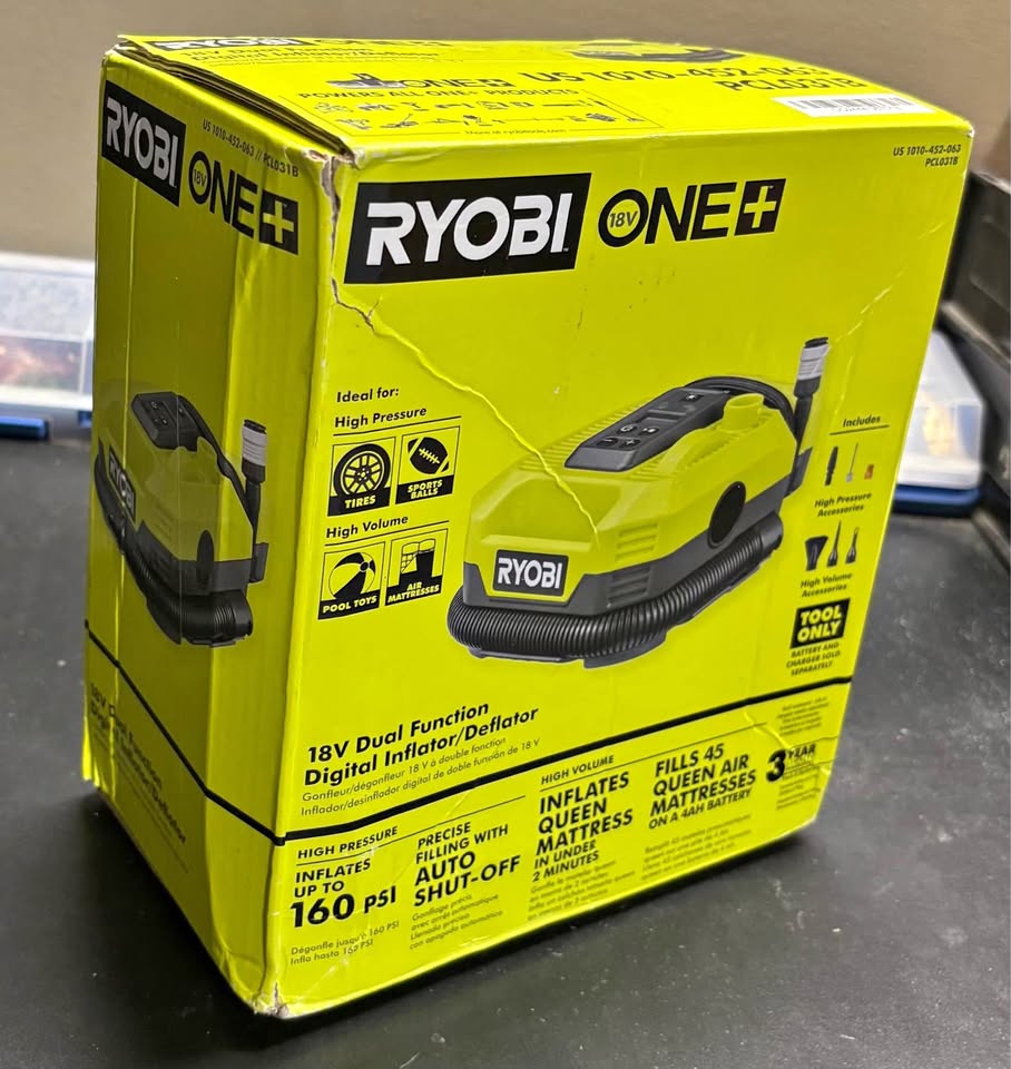 Ryobi 18 V digital inflator