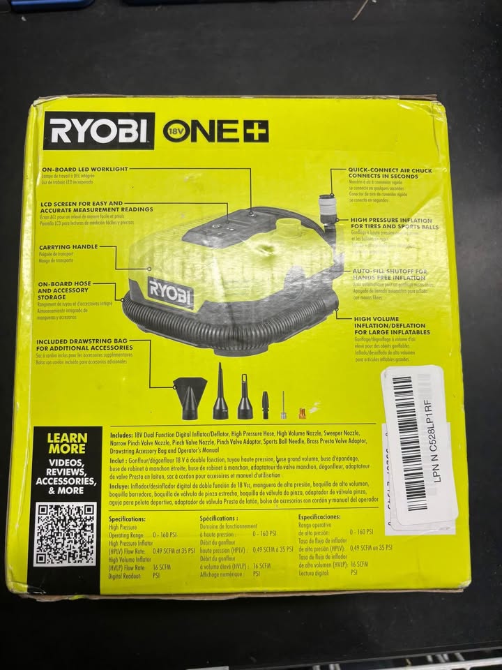 Ryobi 18 V digital inflator - photo 3