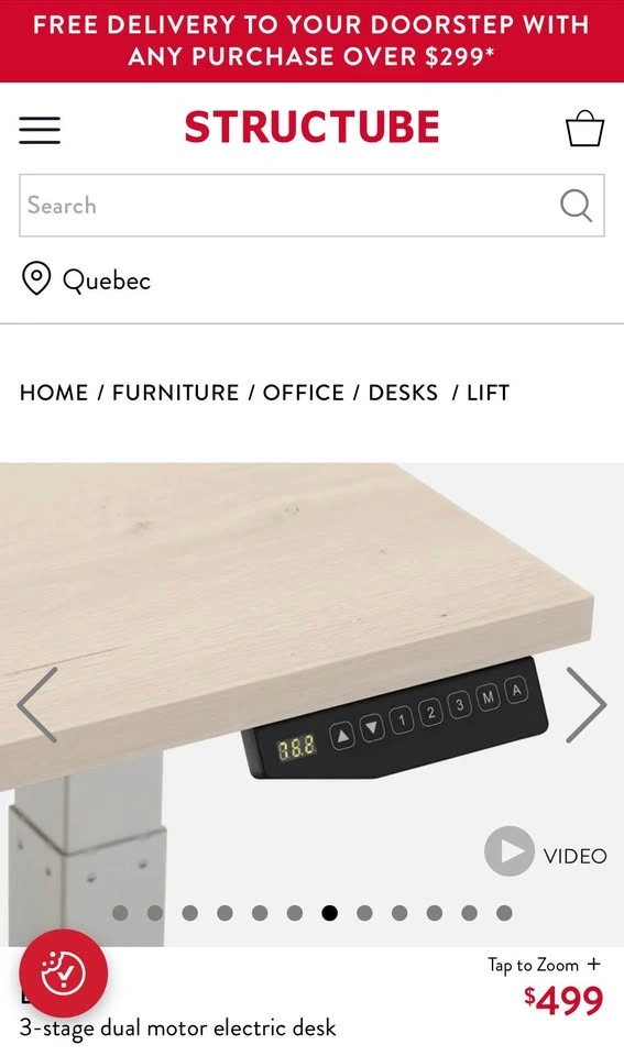Electric Height Adjustable Standing Desk - photo 3