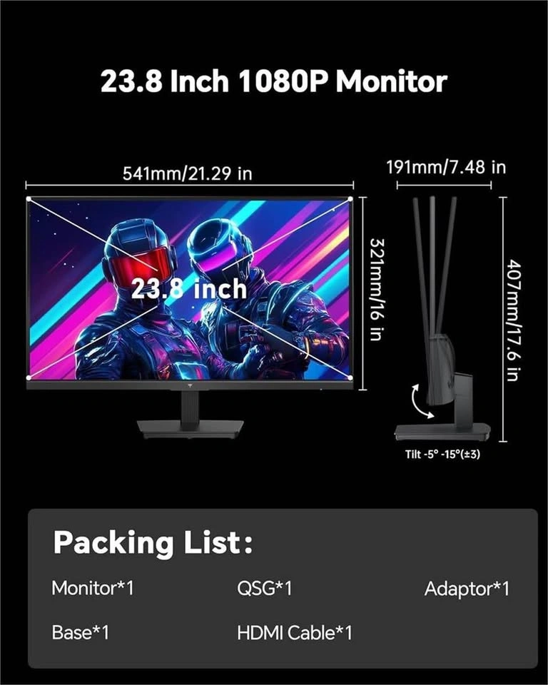 KTC 23.8" 144Hz 1080p IPS Gaming Monitor - photo 2