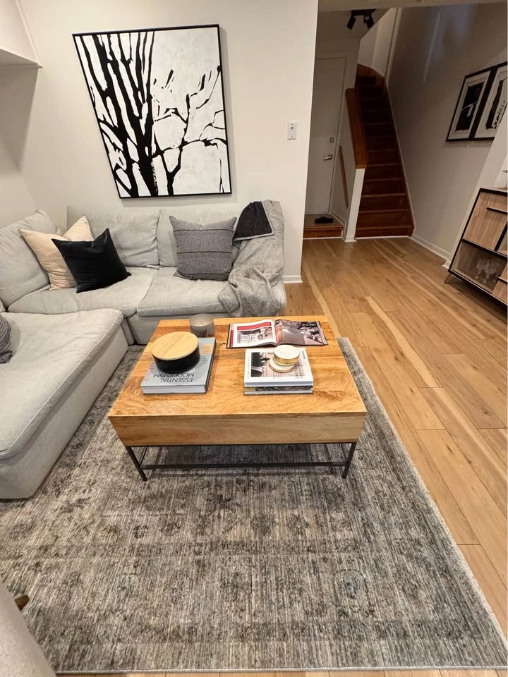 West Elm Industrial Solid Wood Storage Pop-Up Coffee Table - photo 2