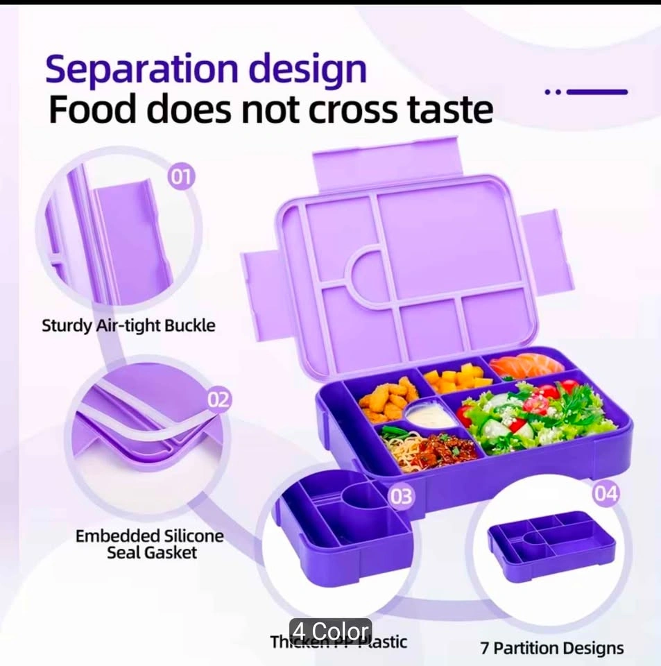 Large Capacity Leakproof Bento Lunch Box for School/Work - photo 4