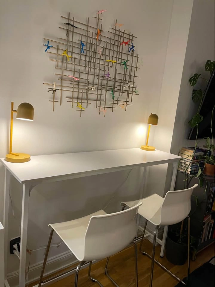 Modern White Bar Table & 2 IKEA GLENN Bar Stools - $75/OBO - photo 2