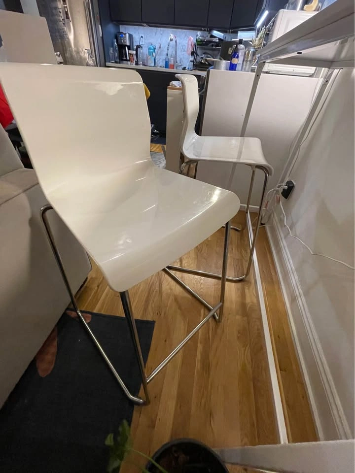 Modern White Bar Table & 2 IKEA GLENN Bar Stools - $75/OBO - photo 5