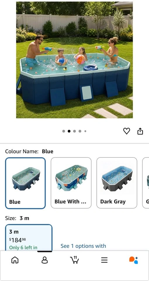 Foldable Swimming Pool — Brand New, Unopened (3m/Blue) - photo 3