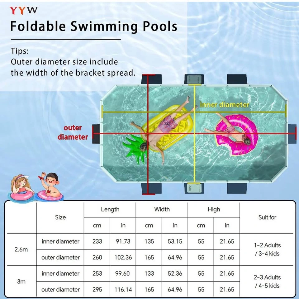 Foldable Swimming Pool — Brand New, Unopened (3m/Blue) - photo 4