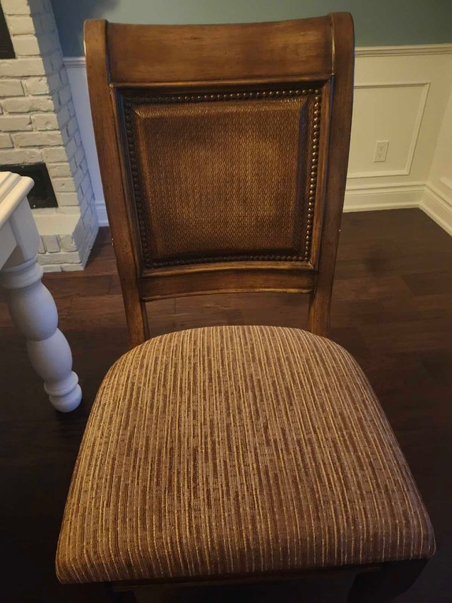 brown and cushioned wooden dining chair - photo 2