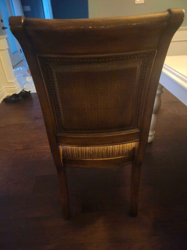brown and cushioned wooden dining chair - photo 3