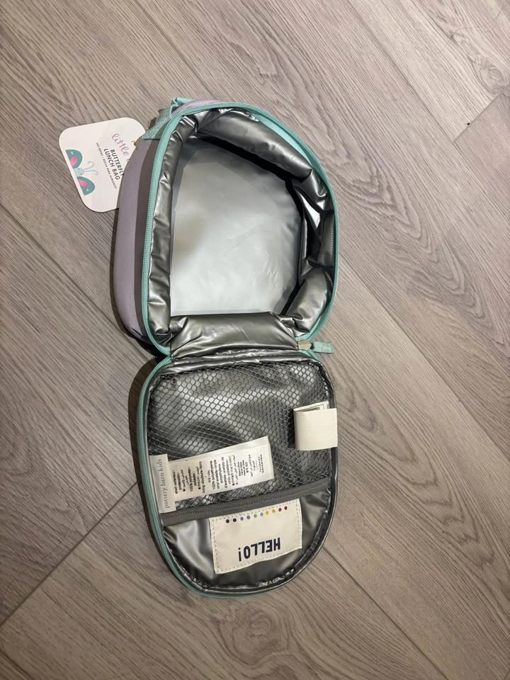 Pottery barn kids butterfly lunch bag - brand new - photo 2