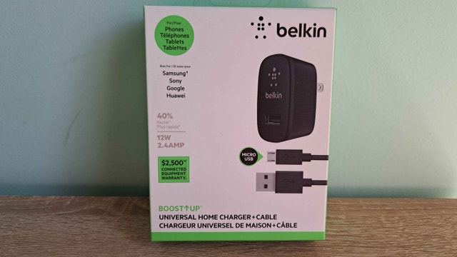 New Belkin Home BoostUp Micro USB Fast Charger+Cable