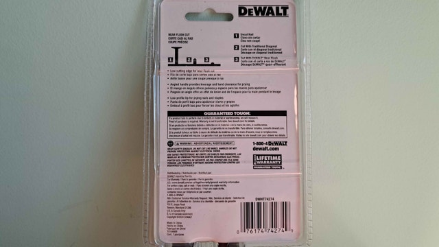 New DeWalt Near Flush Cutting Pliers - photo 3