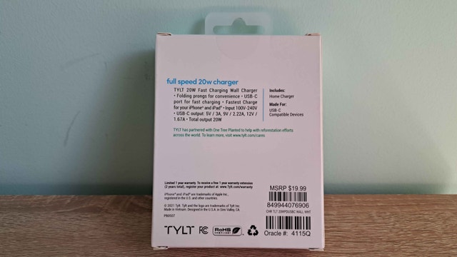 TYLT 20w Fast-Charging USB-C Power Brick - photo 3