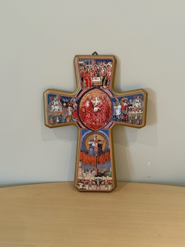 Religious Icon Wall Cross with Biblical Scenes