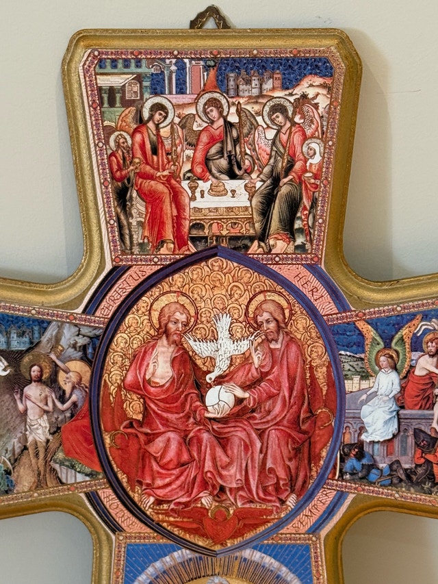 Religious Icon Wall Cross with Biblical Scenes - photo 3