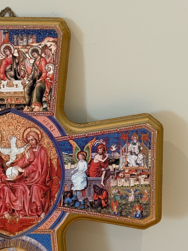 Religious Icon Wall Cross with Biblical Scenes - photo 4