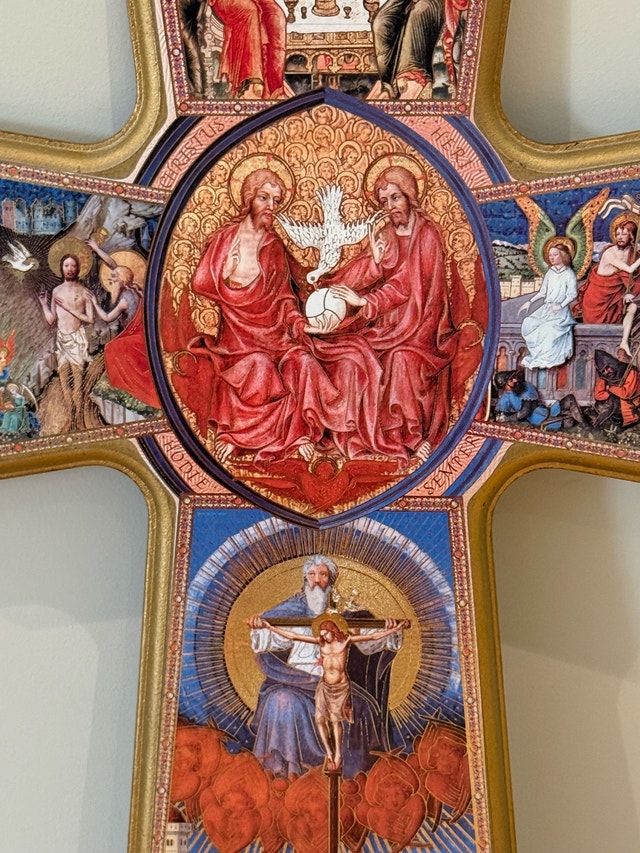Religious Icon Wall Cross with Biblical Scenes - photo 5