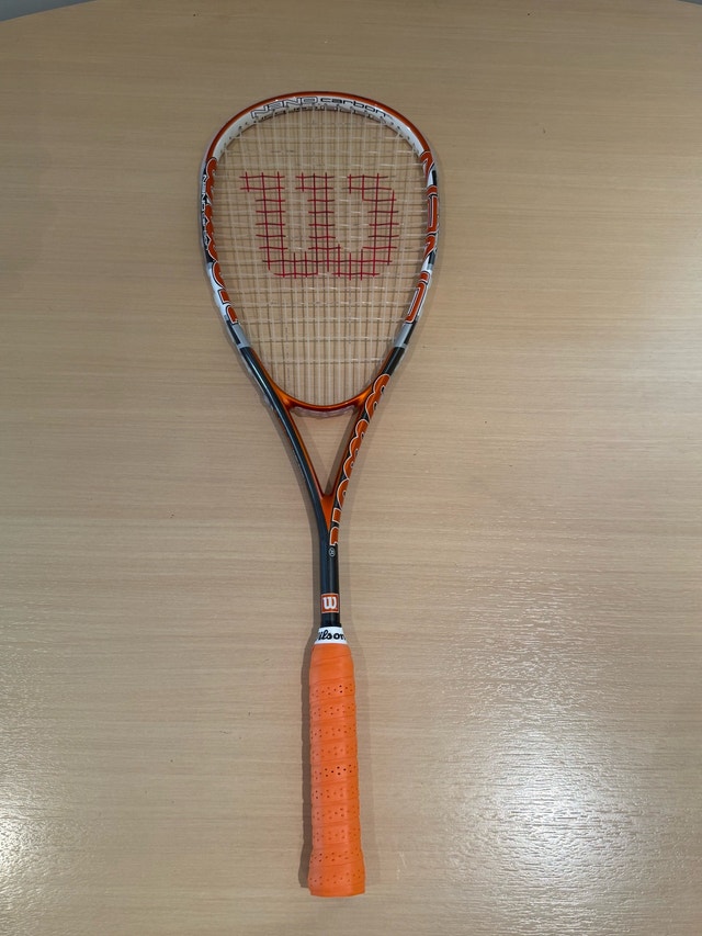 Wilson Nano Carbon Blaze Squash Racket - New Grip