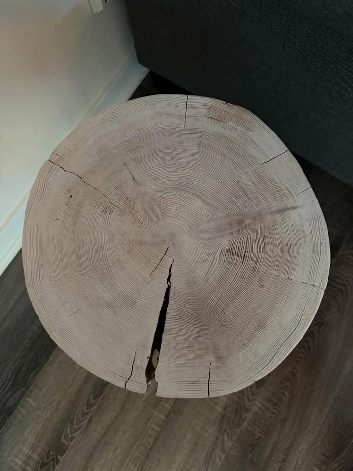 Live Edge Wood Slice Side Table with Hairpin Legs - photo 4