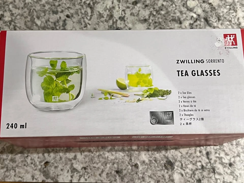ZWILLING Sorrento Double Wall Tea Glasses (240ml, Set of 2) - Ne