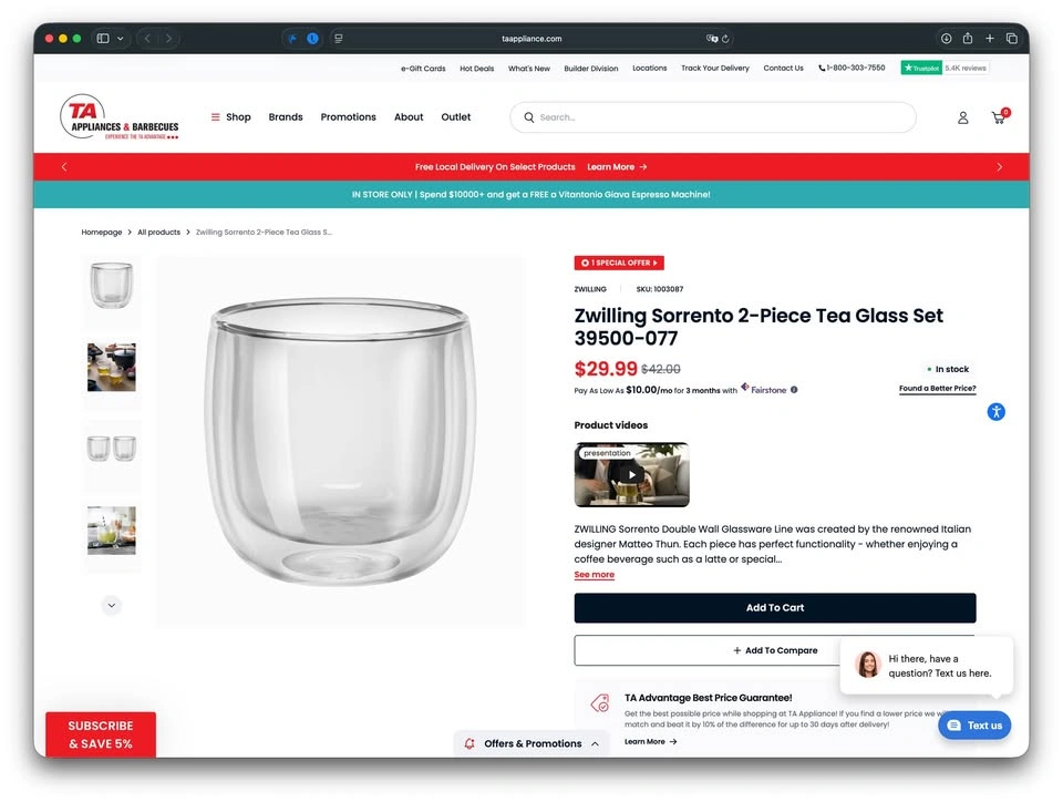 ZWILLING Sorrento Double Wall Tea Glasses (240ml, Set of 2) - Ne - photo 4