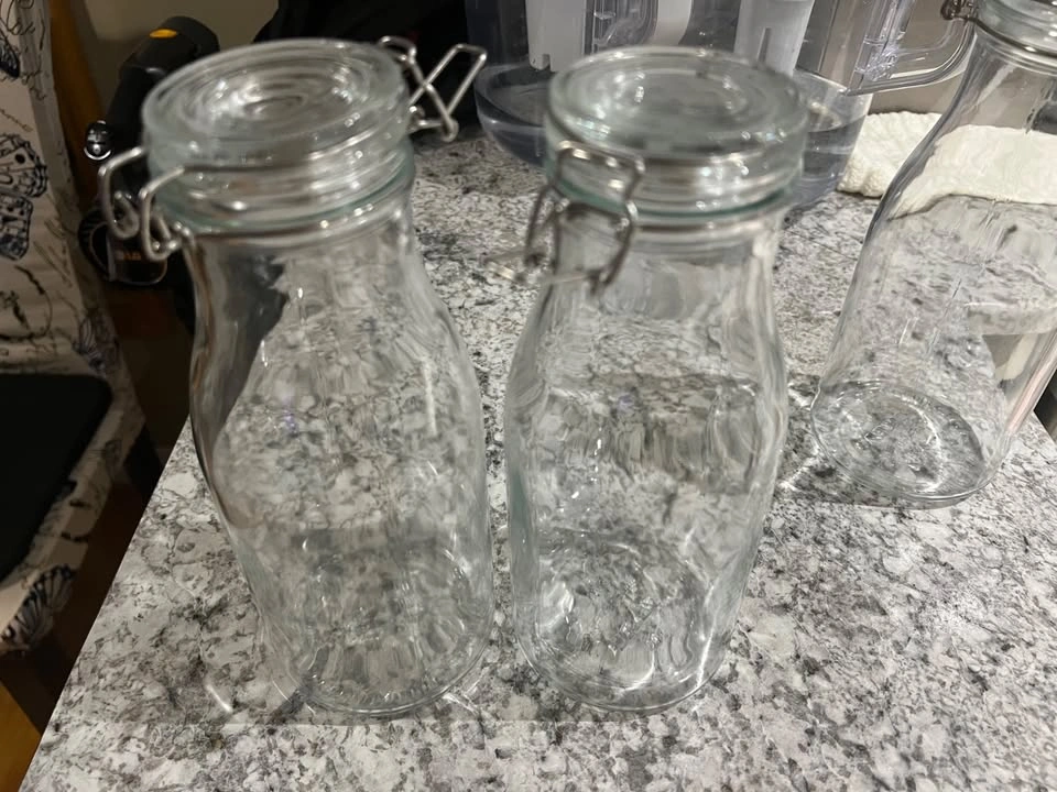 IKEA 1L Glass Storage Bottles with Airtight Lids (Set of 4) - photo 2