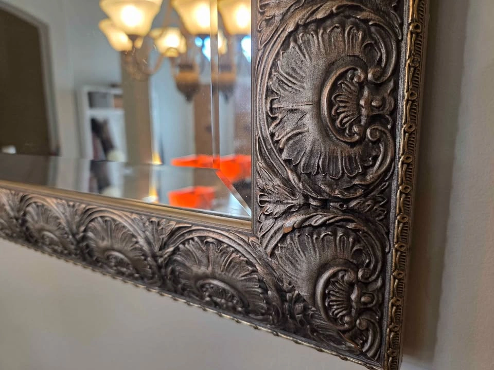Large Ornate Beveled Wall Mirror - photo 2