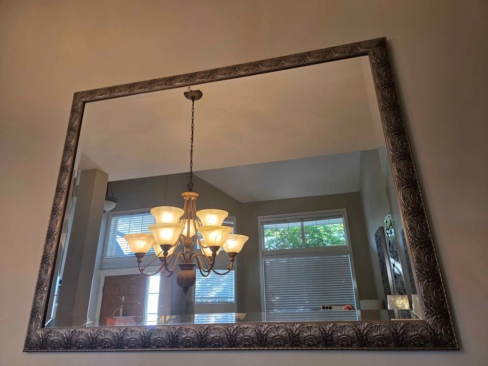 Large Ornate Beveled Wall Mirror - photo 3