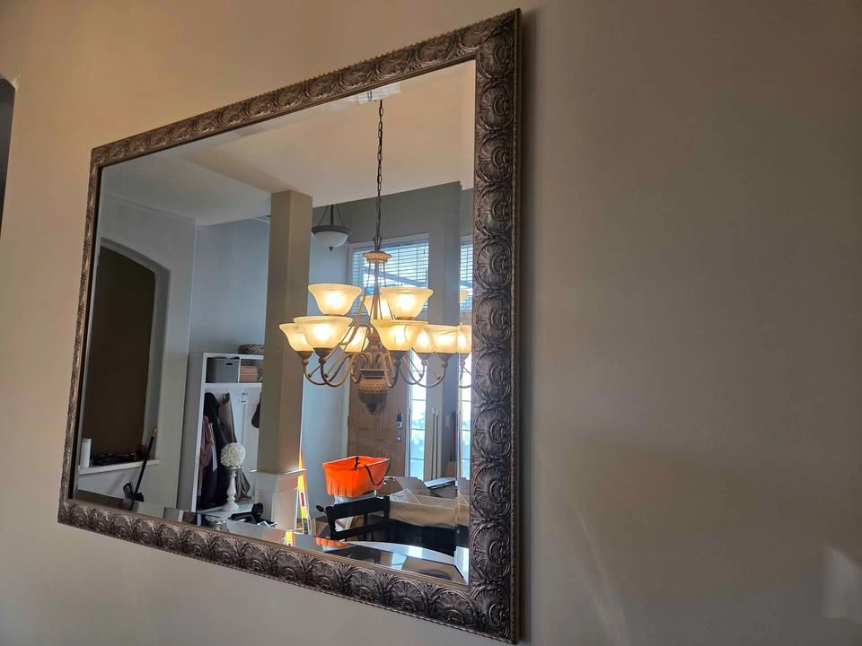 Large Ornate Beveled Wall Mirror - photo 4