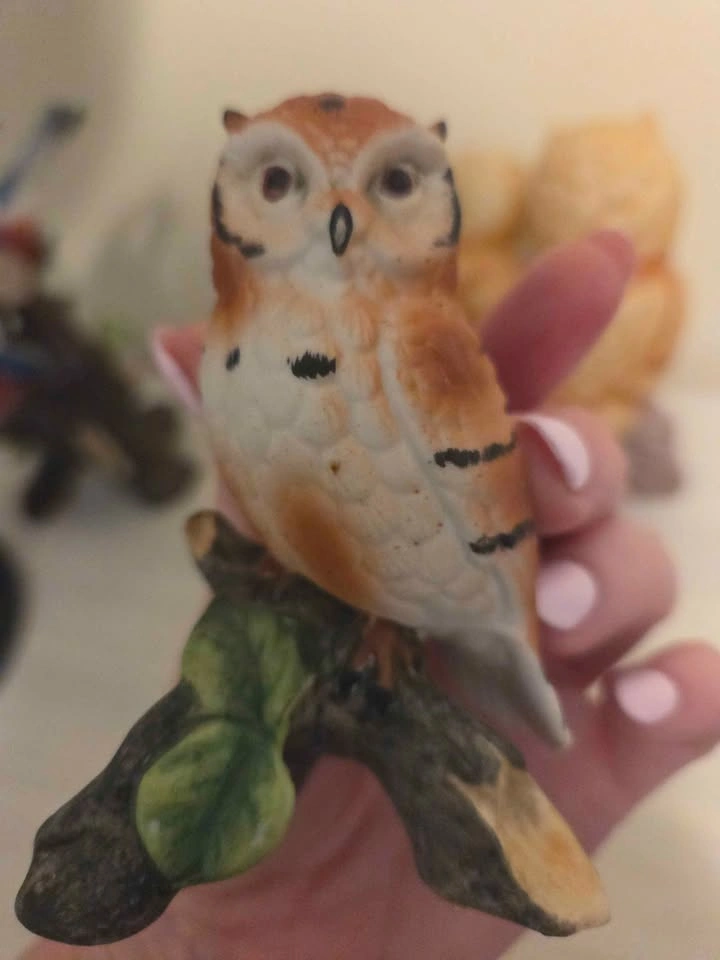 Vintage Porcelain Owl Figurine Set - photo 5