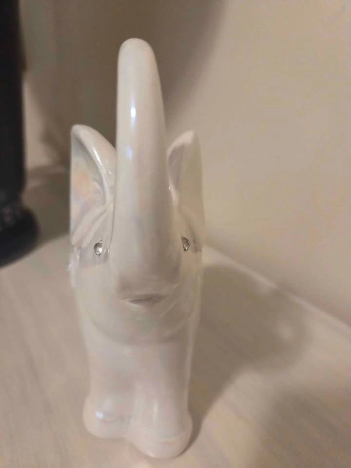 Iridescent Ceramic Elephant Piggy Bank - photo 2