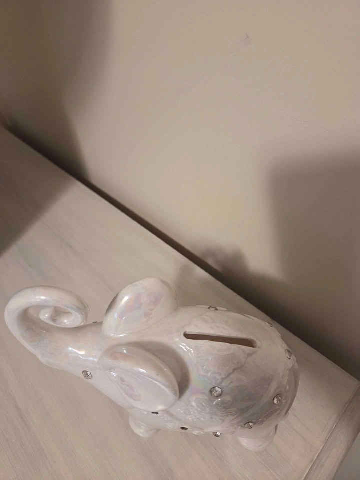 Iridescent Ceramic Elephant Piggy Bank - photo 5