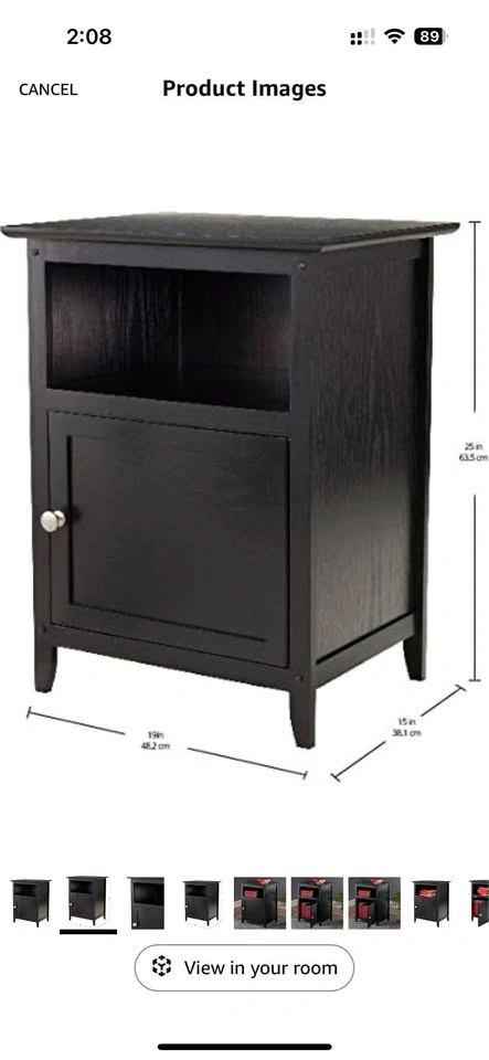 Bedside table black (New in unopened box)